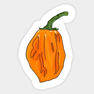 Habanero Orange Chili Pepper Sticker